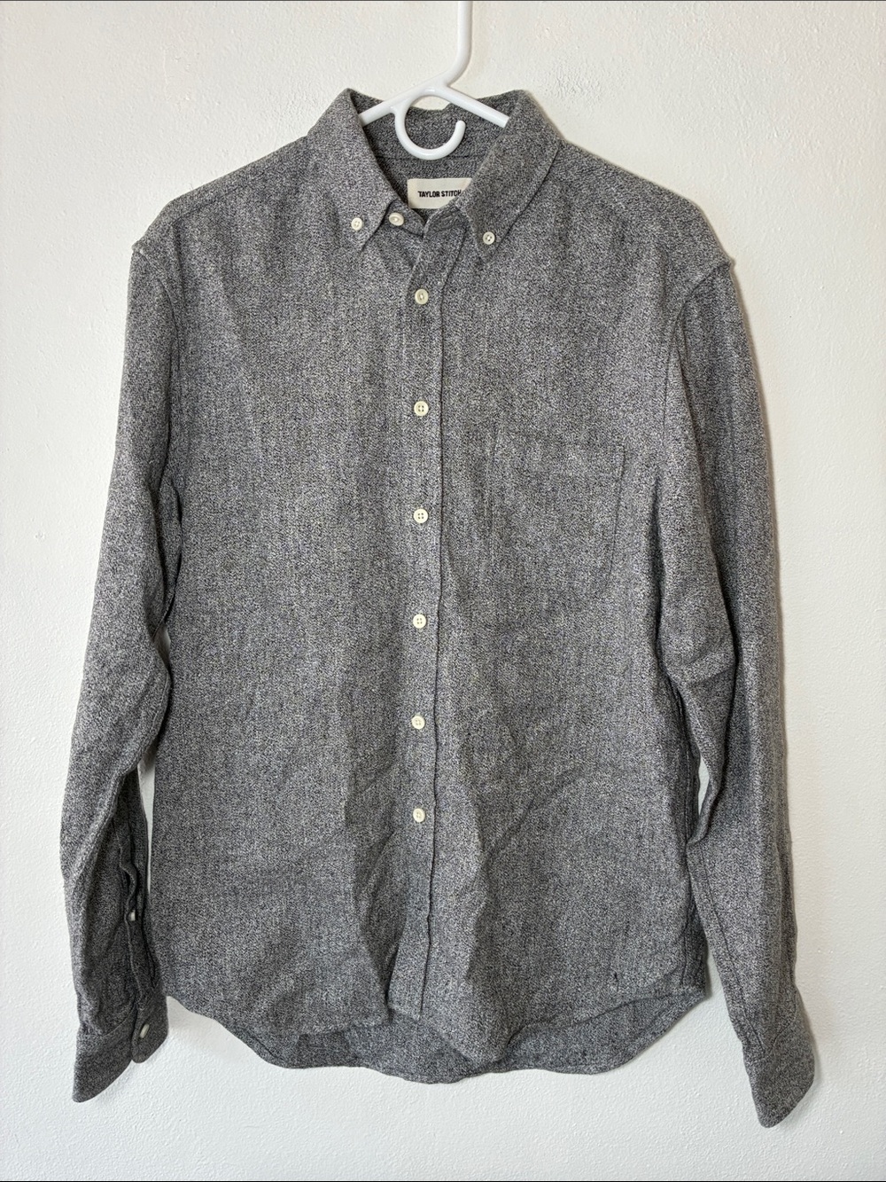 TAYLOR STITCH Men's Long Sleeve Button Down Shirt Hemp Organic Cotton Medium 40